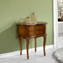 바우드 2단 마호가니원목 엔틱 협탁