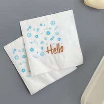 [소행섬] 플라워 헬로우 냅킨 (스카이블루), 500ea (1팩)