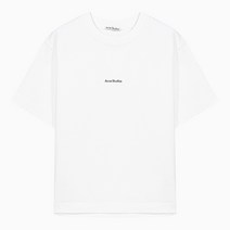 (당일) 22FW 아크네 스튜디오 EDIE STAMP 화이트 여성 반팔 티셔츠 AL0135 WHITE