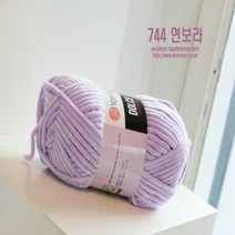 울마트 돌체 밸벳 뜨개 털실, 744.연보라, 1개