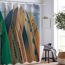 레이싱 카 오토바이 샤워 커튼 3D 인쇄 방수 항공기 서핑 익스트림 스포츠 세척 가능한 욕실, [01] As Picture, [01] 165x180cm, 01 165x180cm