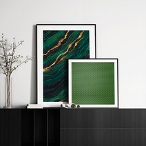 인테리어 모던 더블 그림 짙은 녹색 미술 빛 고급 감각 버킷 캐비닛 테이블 액자, 01. 섹션 A(외부 프레임의 색상을 표시할