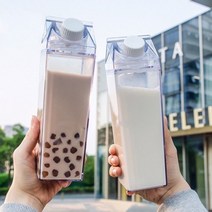투명텀블러 블랙티 펄 밀크티 대용량 테이크아웃 보틀, 1000ml