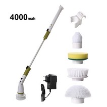 욕실청소기 화장실 전동 무선 청소솔 전기 청소 터보 스크럽 브러시 방수 클리너 충전, 초록, 미국 플러그