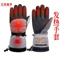 2022 Electric Heating Snow Mittens Snowmobile Snowboard Ski Gloves Windproof Waterproof Men Women Sk, 01 gray