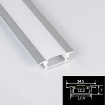 0 5 m pcs V U YW-타입 LED 알루미늄 프로파일 오목한 유백색 검정색 커버 채널 코너 캐비닛 선형 바 스트립 조명 2-30 개 묶음, 06-YW Style Milky, 24-3PCS