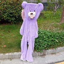 대왕조개쿠션 봉제 인형 빈 테디 베어 스킨 코트 부드럽고 큰 쉘 반제품 및 선물 7 가지 색상 100260cm 저렴한 자이언트, 260cm skin+purple skin