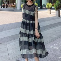 리더스타 여성투피스 원피스+슬립 오버핏 슬립투피스 민소매 투피스정장 세트류 원피스 세트