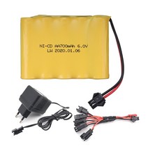 호환제품 6v 700 mah AA NI-CD 배터리 충전기 고용량 장난감 자동차 선박 로봇 충전식, 03 WHITE