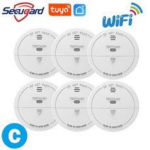 화재 감지기 경보기 테스트기 wifi 연기 센서 사운드 경보 도매 tuya 스마트 앱, 옵션 c