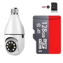가정용 CCTV 베이비캠 홈카메라 스마트폰 전구 적외선 야간 투웨이 토크 모니터 자동, 캠 추가 128g 카드