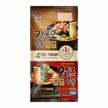CJ 밀키트 가쓰오우동2인+얼큰우동 2인 가족간식 일본면요리 1세트