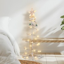 DIY 간편 설치 크리스마스 트리 장식 나무 조형물 라인 전구 줄조명 LED 스파이럴 90CM / 120CM / 180CM, 웜화이트