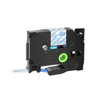 라벨기 프린터 스티커 6mm/9mm/12mm 231 테이프 1 개, 중국, 블루 온 클리어_18mm