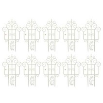 장식 정원 울타리 분리형 정원 테두리 테두리 테두리 울타리 실내 식물 격자 화분 등반 10 피스, White 10pcs