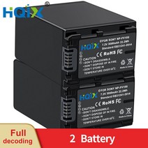 HQIX 소니 FDR-AX30 AXP35 AX40 AX45 AX100E AX700 PXW-Z90 DEV-50 30 AXP55 AX60 HXR-NX80 카메라 NP-FV100 듀얼, [01] 2 Battery, 01 2 Battery