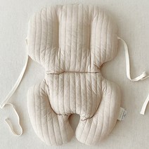 돗투돗x마롤로뜨 체어라이너 유아시트 아기의자 방석 식탁의자 시트, 누빔베이지_체어라이너S