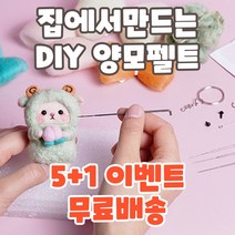 집에서 만드는 양모펠트 니들펠트 DIY 32가지 키트, 18 수박 시바
