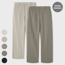 수아레 세미 와이드 히든 밴딩 슬랙스 - 5 COLOR SEMI-WIDE HIDDEN BANDING SLACKS