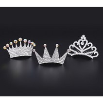 케이크 왕관 티아라 셀프웨딩 브라이덜샤워 소푸 프로포즈 생일파티 케익 만들기, 1.미니 티아라(디자인 랜덤발송)