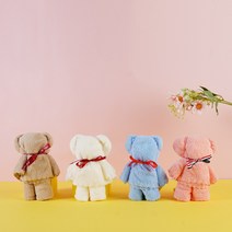 빛공 곰돌이수건 결혼식 돌잔치 어린이집 답례품 선물, 애기곰(소)-핑크