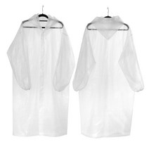 투명 코트형 방수 우의 우비 비옷 초경량우비 판초