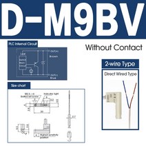 공기 공압 실린더 자기 리드 스위치 센서 D-A93 D-Z73 D-M9BL D-F8B, 06 D-M9BVL 3M
