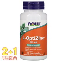 나우푸드 엘 옵티징크 30mg 베지 100캡슐 3통, 1개, 기본
