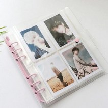 포켓 포토 앨범 미니 스티커 바인더, 벤타샵핑크 052590DC