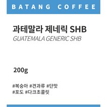 바탕커피 과테말라 원두커피 200g, 드립커피용