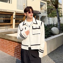 캐주얼자켓 23 봄계절 트렌드 간지나는 개성 흑백 블러킹 디자인 포켓 금속 장식 T116P140 4994985741