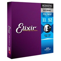 Elixir-일렉트릭 기타 스트링 어쿠스틱 코팅 로프 80/20 인청동 니켈 12052 16002 16027 16052 16102, [01] 6-Strings, [03] 11025 Acoustic 11-52