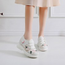 키작녀 신발 한복 꽃신 여자 여성 자수 키높이 선물 엄마 운동화