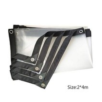 투명 캐노피 천막 온실 3x4m 플라스틱 pe 필름 천 타포린 홈 정원 즙이 많은 식물, 2x4m