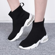 CNDJA-A 에어쿠션 삭스 앵클부츠 여성 기모 스판 니트