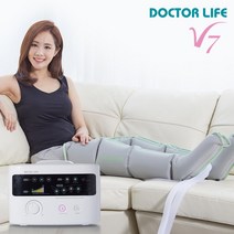 [닥터라이프] V7 공기압 다리 사지압박순환장치/본체+다리세트(화이트 핑크), 선택:(핑크)V7 본체+다리커프