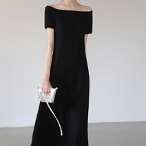 오프숄더 캐롤 롱 원피스