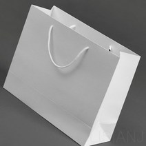 리시안제이 30X25CM 인쇄 프린트용 종이가방 무지 화이트 행사상품 답례품