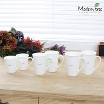 [천삼백케이] [모던트리] 화이트 종이컵 머그 6P 세트, 단품