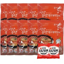송탄 부대찌개 한가득 꽉꽉 채운 700g 10팩에 라면사리 2봉까지 얼큰한 국물요리 푸짐한양 집에서 간편히 먹는 칼칼한 부대찌개 펜션요리 집들이음식 홈파티 즉석식품, 10개