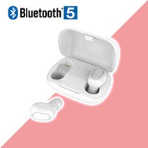 이어스팟 무선 블루투스 5.0 이어폰, 화이트, LE50