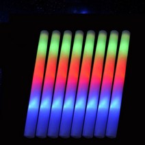 응원봉 야광봉 응원도구 10203060pcs 대량 다채로운 led 글로우 스틱 rgb led 글로우 거품 스틱 치어 튜브 어두운 빛 생일 웨딩 파티 용품, 60개