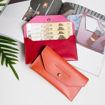 모두샵 수제 천연 가죽 용돈봉투 돈봉투 현금봉투 용돈지갑 이니셜각인가능, 필기체(파크에비뉴체), 다크브라운