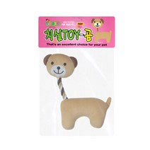 2개월강아지입질 이갈이 치실장난감 곰 스트레스해소 셀프양치 밧줄 반려동물 유대감 애완견, 1개