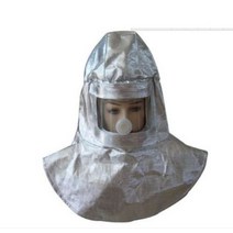 방화성슈트안전복 방화안전복 소방방화복 열방사선 200 학위 Aluminized 양복 내화 캡 Quallity, 한개옵션0