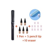 16 개 대 영원한 연필 무제한 쓰기 아트 스케치 페인팅 디자인 도구 학교 용품 문구 선물, Black-16PCS