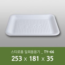 태양산업사 일회용 포장용기 배달포장용기 식품포장 포장사각용기 스티로폼 TY66 100개 1박스, 1box, 100개입