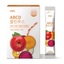 HWC ABCD 클린주스 쥬스 빼빼주스 1박스 30포 비트 당근 사과 비타민D 아침 건강 과일 채소 주스 먹기편한 분말 abc주스 사과 비트 당근 주스, 4박스(4개월)