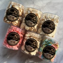 머랭쿠키 어린이집 유치원 답례품 선물용 대용량 디저트 간식, 솜사탕, 큰 통 70g