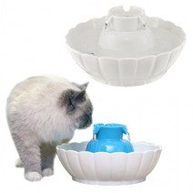 팻킷 젤리 냥수기 고양이 정수기 세라믹 도자기 분수대 애견 물그릇 워터 음수대 반려견 플라워, 연꽃형블루